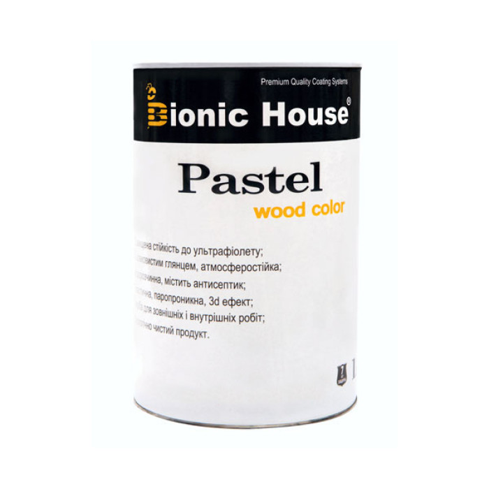 PASTEL Wood Color Сонцезахисна непрозора фарба для дерева на водній основі