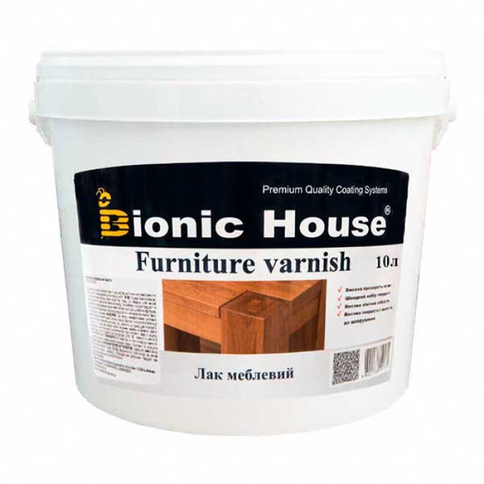 МЕБЛЕВИЙ ЛАК ПО ДЕРЕВУ JONCRYL БЕЗБАРВНИЙ Акриловий лак для дерев'яних меблів професійної серії на водній основі 