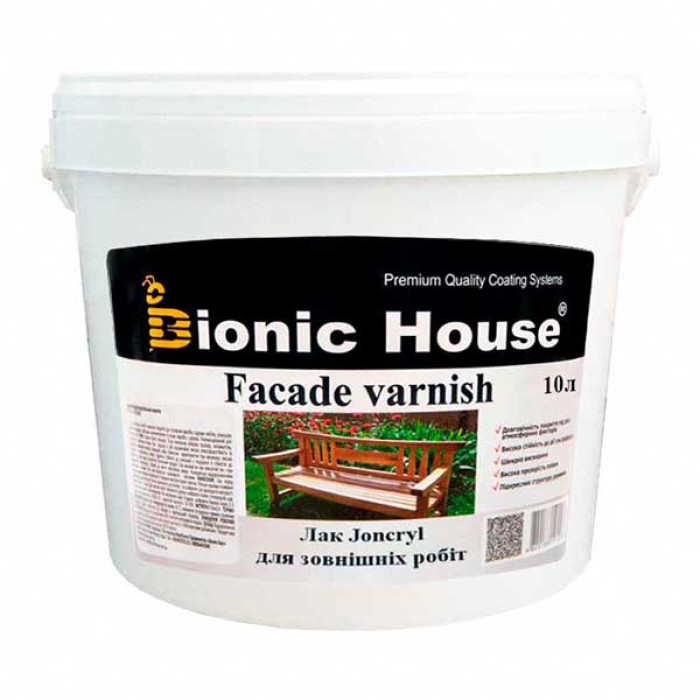 ЛАК ДЛЯ ЗОВНІШНІХ РОБІТ JONCRYL КОЛІРОВАНИЙ Акриловий погодостійкий, морозостійкий лак по дереву професійної серії