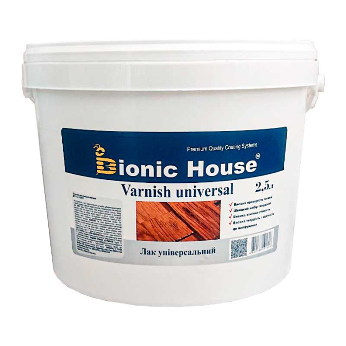 УНІВЕРСАЛЬНИЙ ЛАК БЕЗБАРВНИЙ для дерева на водній основі