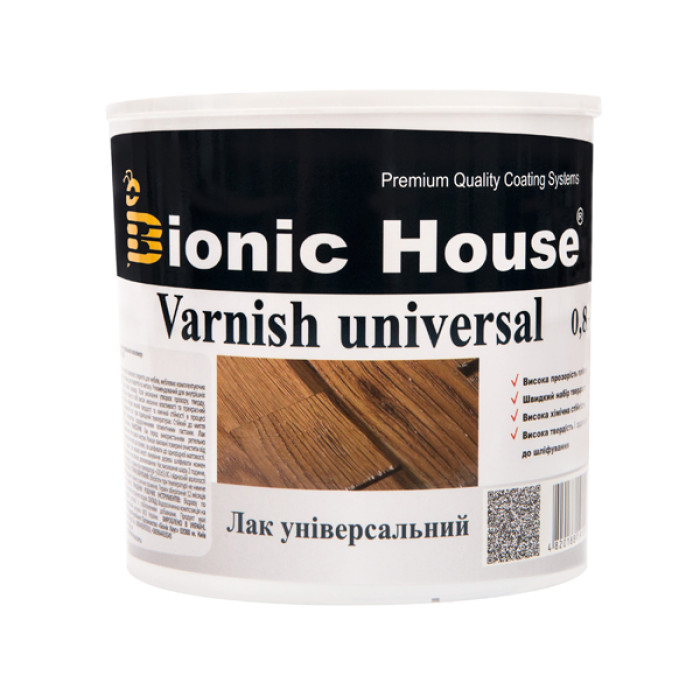 УНІВЕРСАЛЬНИЙ ЛАК БЕЗБАРВНИЙ для дерева на водній основі